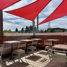 Eat your burger on our patio